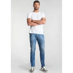 Le Temps des CerisesJeans regular Pazy 800/12, longueur 34 bleu en coton
