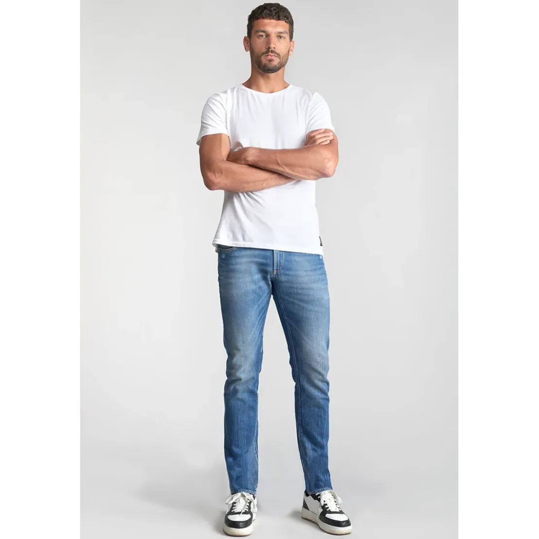 Le Temps des CerisesJeans regular Pazy 800/12, longueur 34 bleu en coton