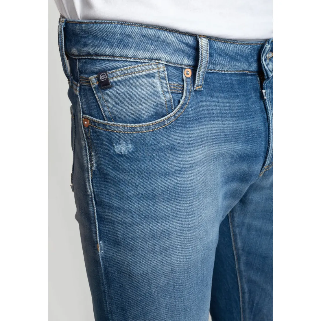 Le Temps des CerisesJeans regular Pazy 800/12, longueur 34 bleu en coton