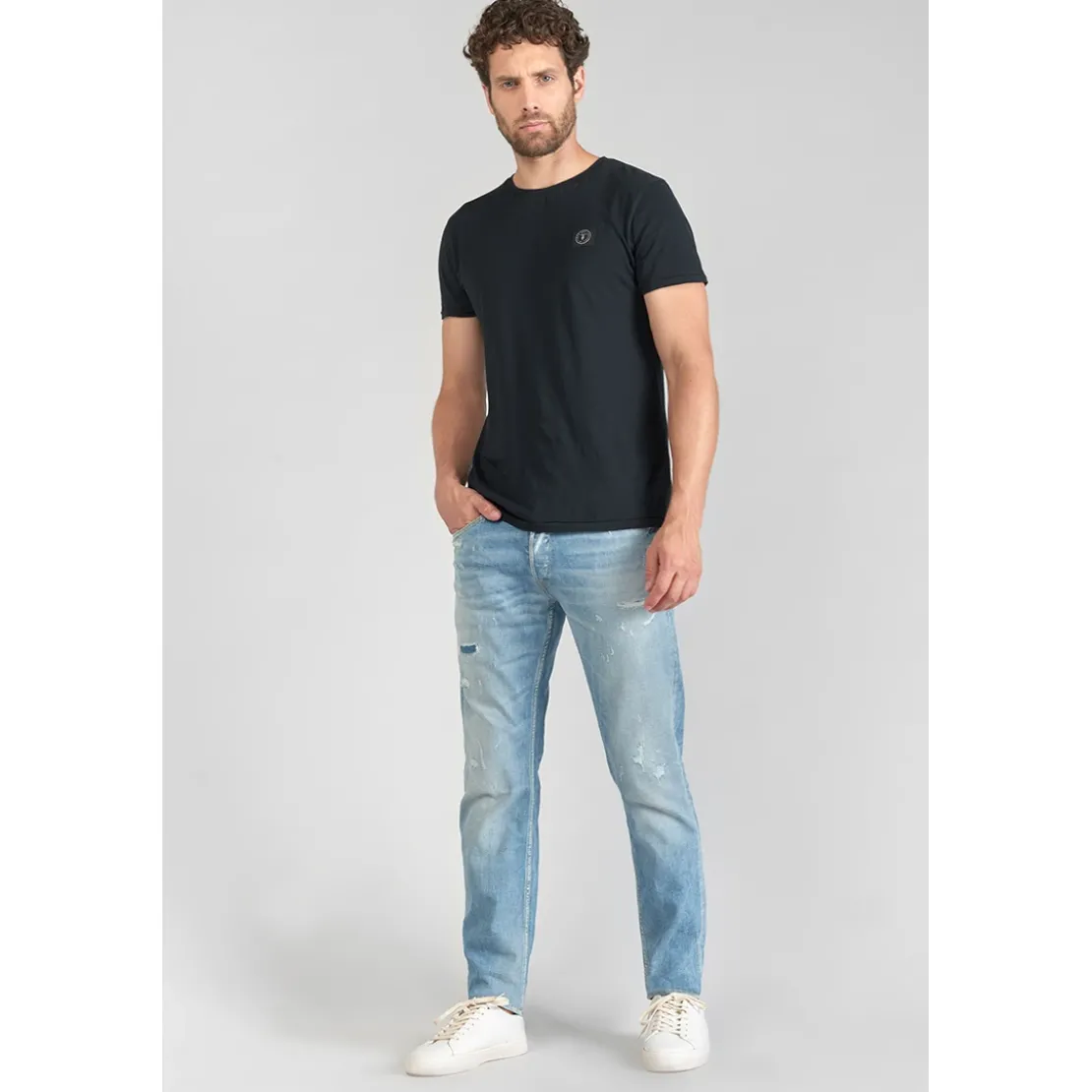 Le Temps des CerisesJeans regular, droit 700/17 relax, longueur 34 bleu en coton Kai