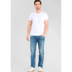 Le Temps des CerisesJeans regular, droit 800/60 loose, longueur 34 bleu en coton Alex
