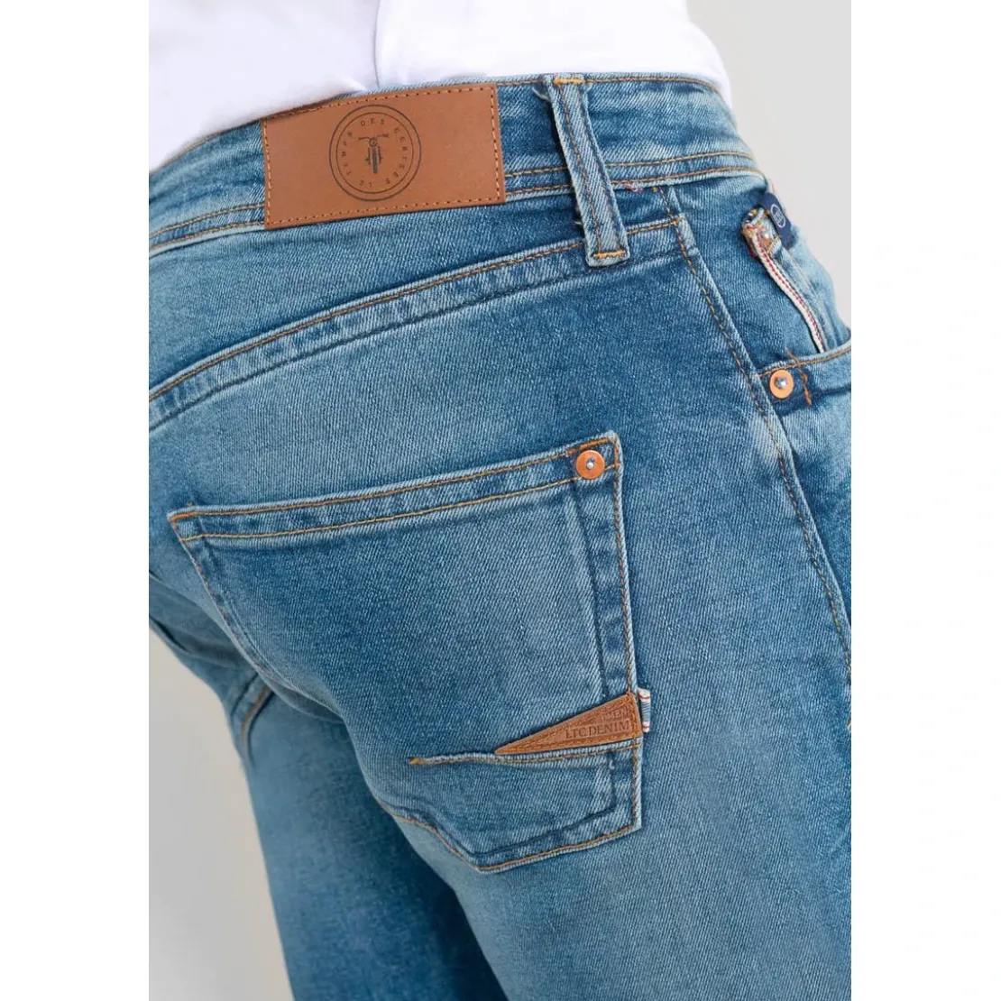 Le Temps des CerisesJeans regular, droit 800/60 loose, longueur 34 bleu en coton Alex