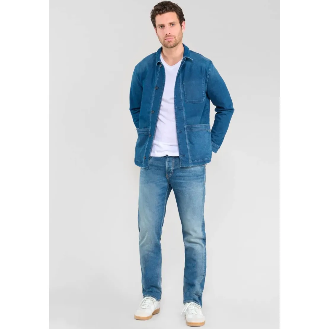 Le Temps des CerisesJeans regular, droit 800/60 loose, longueur 34 bleu en coton Alex