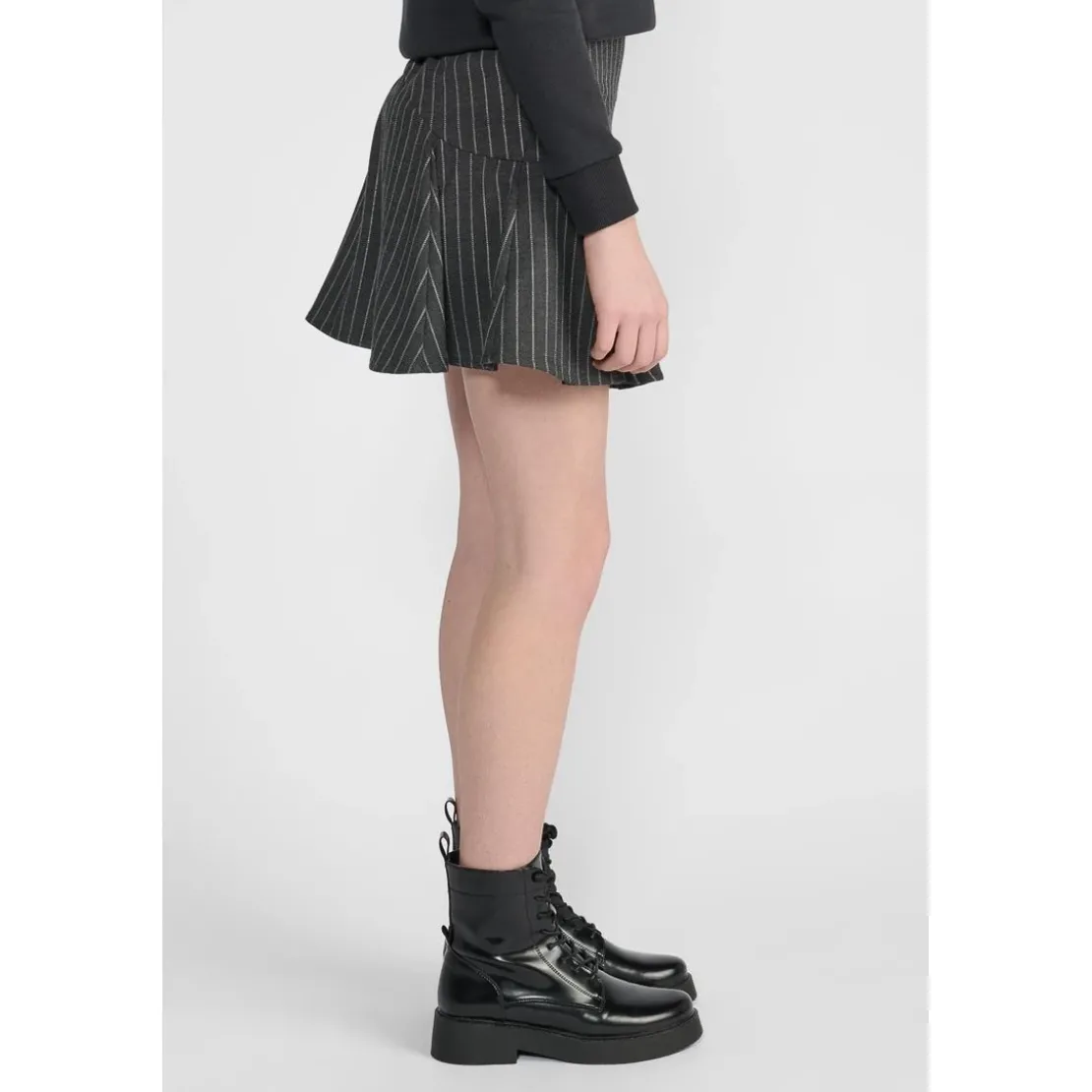 Le Temps des CerisesJupe fille, evasée, patineuse MINAGI gris Isla