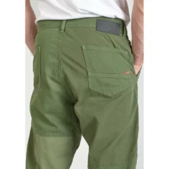 Le Temps des CerisesPantalon loose, large MISTER vert en coton