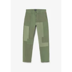 Le Temps des CerisesPantalon loose, large MISTER vert en coton
