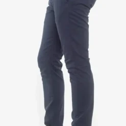 Le Temps des CerisesPantalon chino slim Jas marine blanc en coton