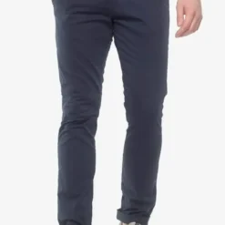 Le Temps des CerisesPantalon chino slim Jas marine blanc en coton