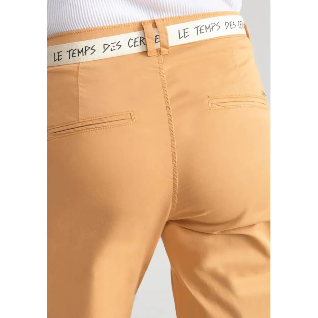 Le Temps des CerisesPantalon chino ARLO camel Vox en coton