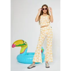 Le Temps des CerisesPantalon flare fille ARCHIGI jaune Hana