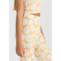 Le Temps des CerisesPantalon flare fille ARCHIGI jaune Hana