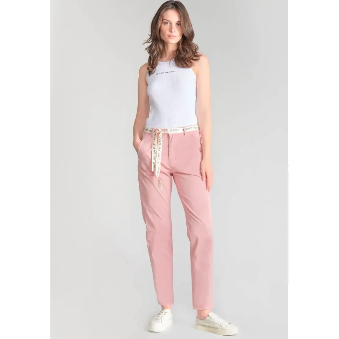 Le Temps des CerisesPantalon chino ARLO rose