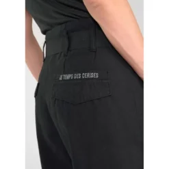 Le Temps des CerisesPantalon loose, large AMBROISE noir Mia en coton