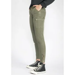 Le Temps des CerisesPantalon slim ARMY marron en coton