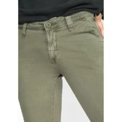 Le Temps des CerisesPantalon slim ARMY marron en coton