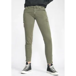 Le Temps des CerisesPantalon slim ARMY marron en coton