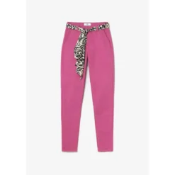 Le Temps des CerisesPantalon chino Dyli3 fuchsia rouge en coton
