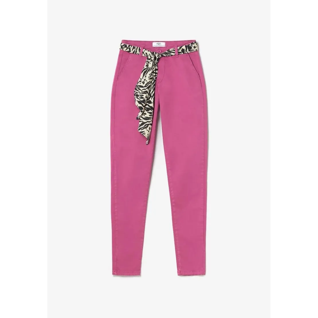 Le Temps des CerisesPantalon chino Dyli3 fuchsia rouge en coton