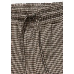 Le Temps des CerisesPantalon fille, cargo Ruzenagi à motif pied de poule beige