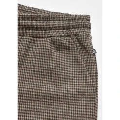 Le Temps des CerisesPantalon fille, cargo Ruzenagi à motif pied de poule beige