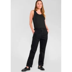 Le Temps des CerisesPantalon chino ERLE noir Emma en coton