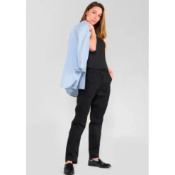 Le Temps des CerisesPantalon chino ERLE noir Emma en coton