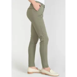 Le Temps des CerisesPantalon chino Dyli3 kaki vert en coton