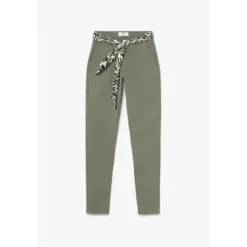 Le Temps des CerisesPantalon chino Dyli3 kaki vert en coton