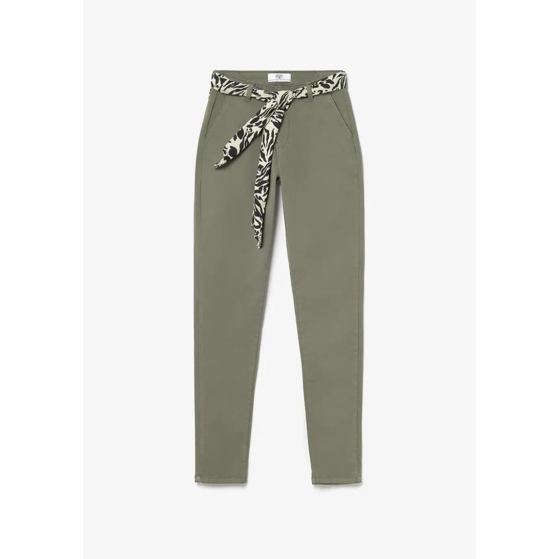 Le Temps des CerisesPantalon chino Dyli3 kaki vert en coton