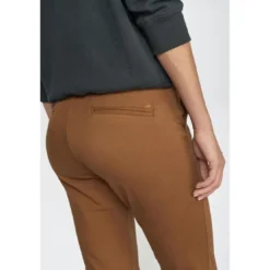 Le Temps des CerisesPantalon dyli caramel marron en coton
