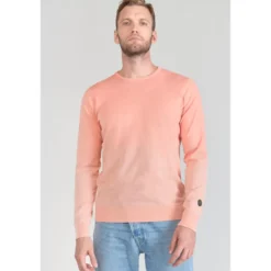 Le Temps des CerisesPull DROSS orange en coton