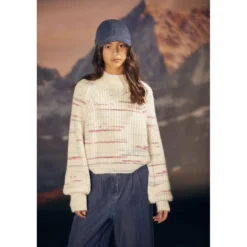 Le Temps des CerisesPull fille, Freyagi multicolore blanc