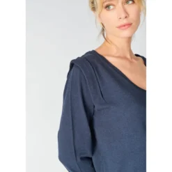 Le Temps des CerisesPull Lilly bleu marine en viscose