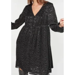 Le Temps des CerisesRobe droite IRON noir
