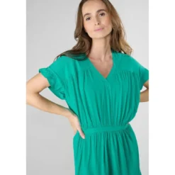 Le Temps des CerisesRobe droite JOLIBOI vert Wren