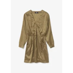 Le Temps des CerisesRobe droite BAZ marron en viscose
