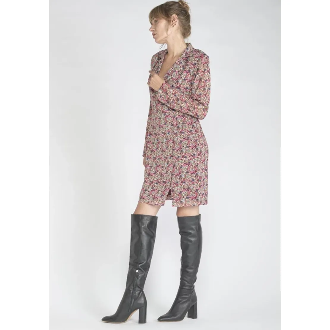Le Temps des CerisesRobe droite HABBES rose