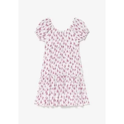 Le Temps des CerisesRobe evasée fille, patineuse KYLAGI rose en viscose