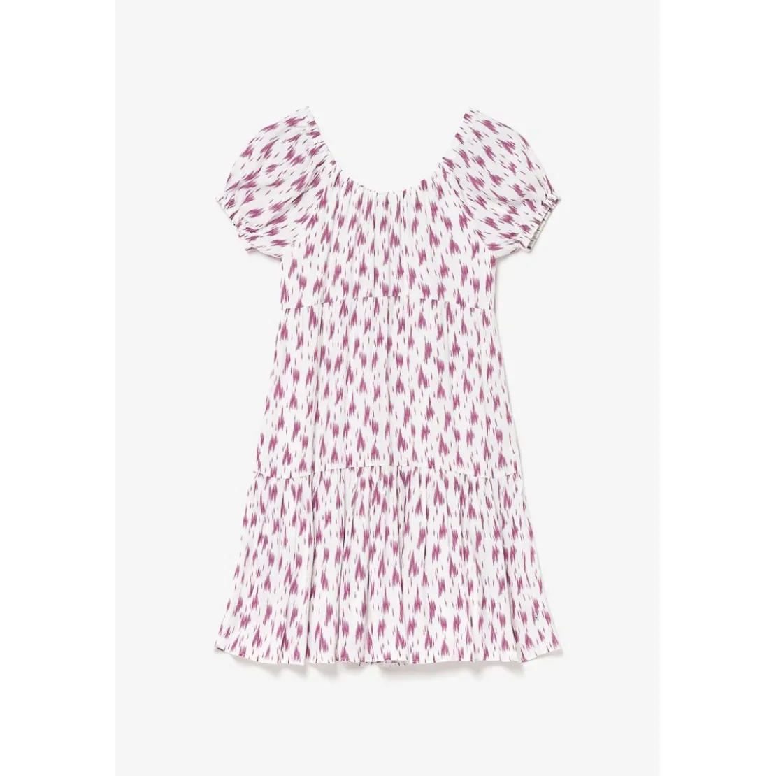 Le Temps des CerisesRobe evasée fille, patineuse KYLAGI rose en viscose