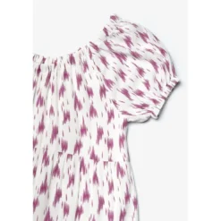 Le Temps des CerisesRobe evasée fille, patineuse KYLAGI rose en viscose