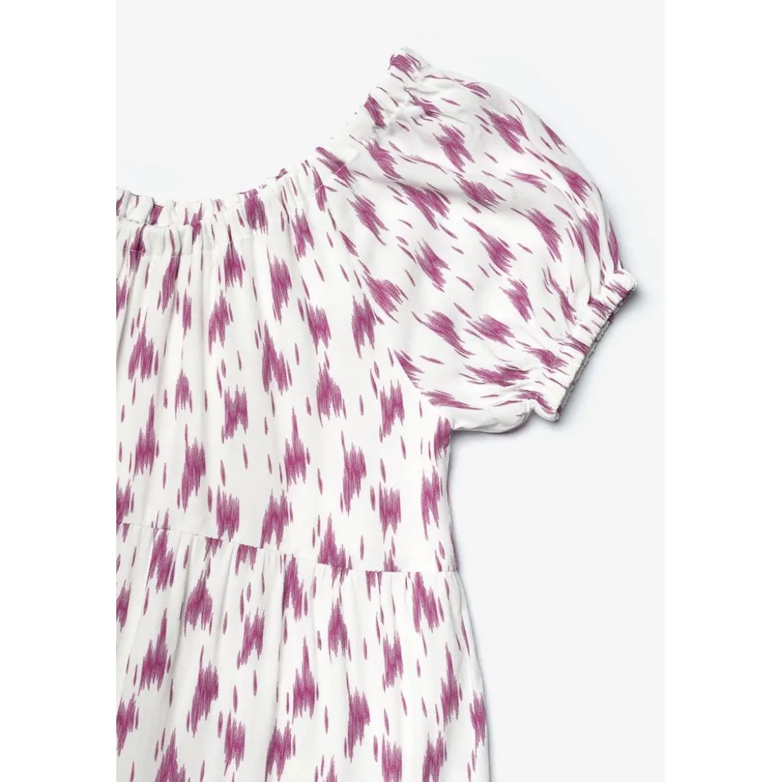 Le Temps des CerisesRobe evasée fille, patineuse KYLAGI rose en viscose