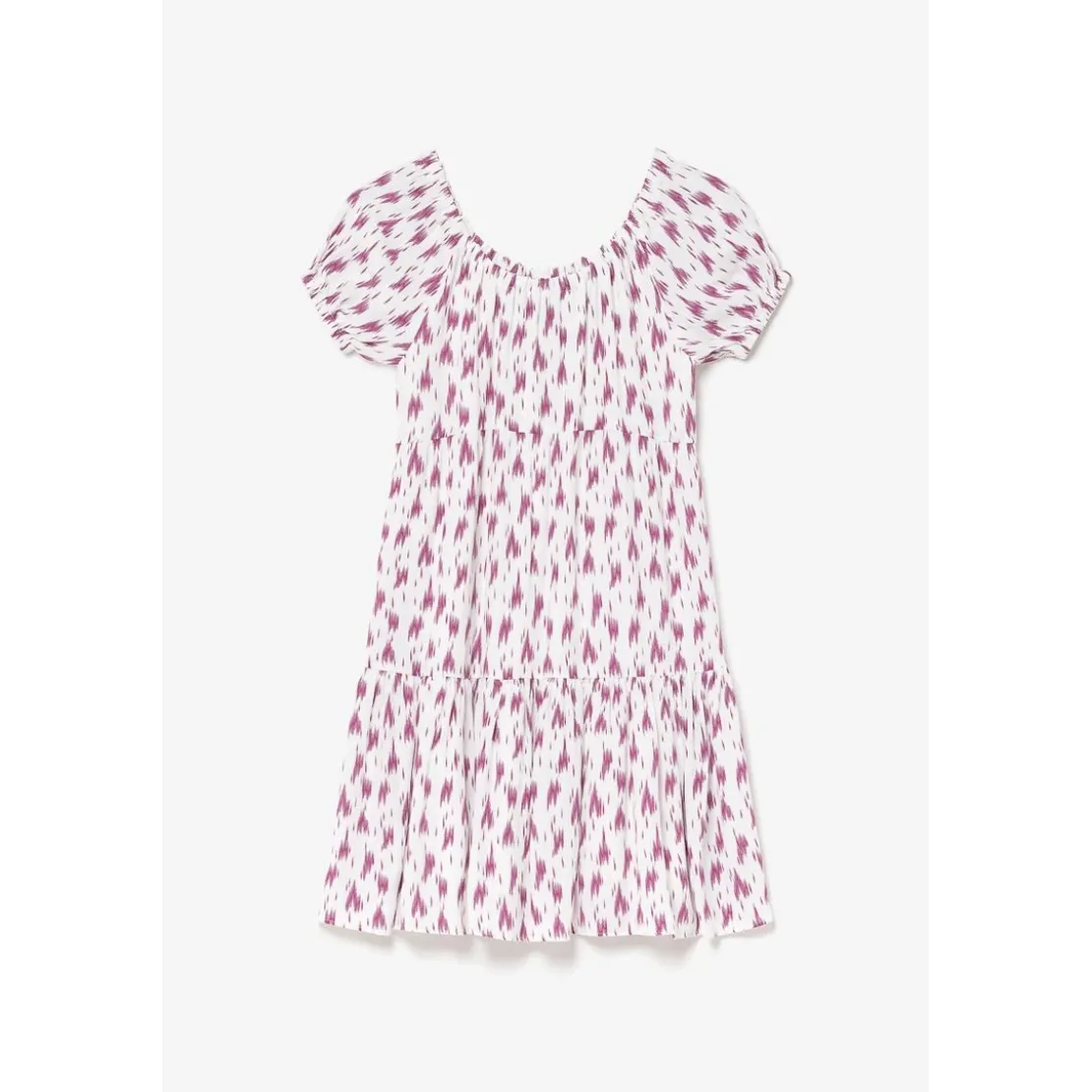 Le Temps des CerisesRobe evasée fille, patineuse KYLAGI rose en viscose
