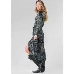 Le Temps des CerisesRobe longue droite SERAPHY noir Nia en viscose