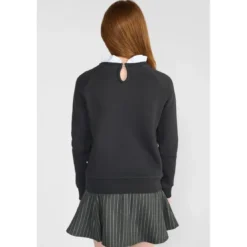 Le Temps des CerisesSweat-Shirt fille TITAGI noir Alice en coton