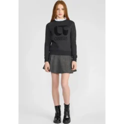 Le Temps des CerisesSweat-Shirt fille TITAGI noir Alice en coton