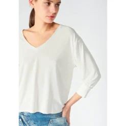 Le Temps des CerisesTee-hirt JEIE blanc en coton modal