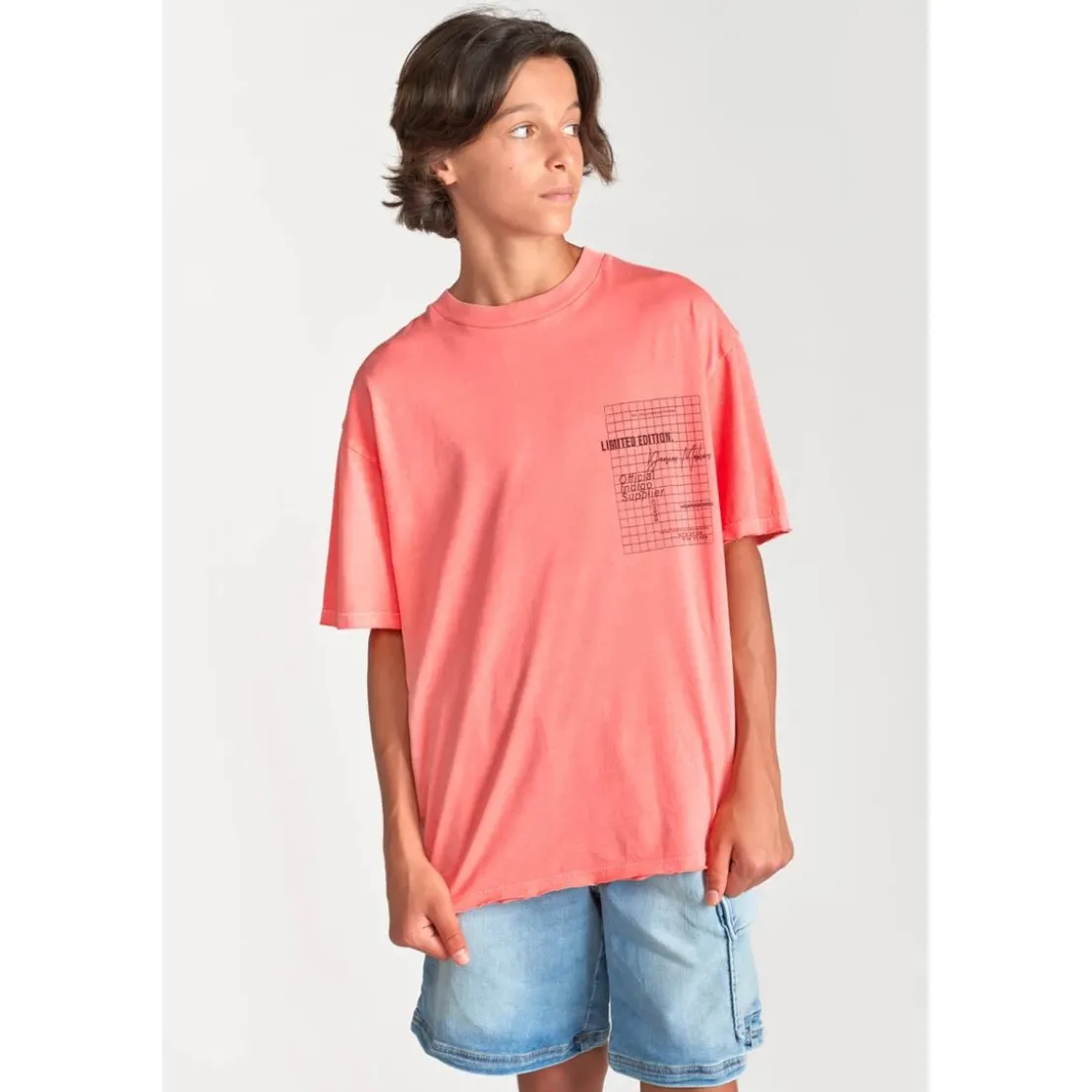Le Temps des CerisesTee-shirt garçon HYACIBO saumon