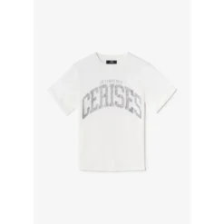 Le Temps des CerisesTee-Shirt fille CLAUDEGI blanc en coton