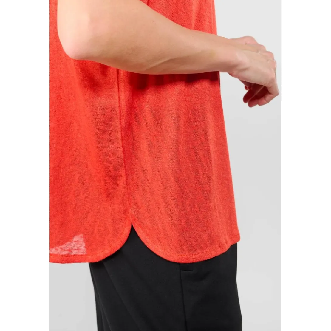 Le Temps des CerisesTee-Shirt PATRUL orange en viscose Ida