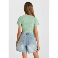 Le Temps des CerisesTee-Shirt fille CERBEGI vert Nell